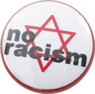 No racism button jewish Star